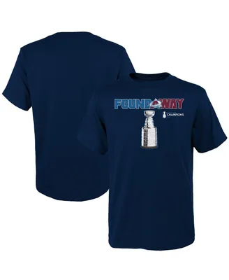 Big Boys Fanatics Navy Colorado Avalanche 2022 Stanley Cup Champions Celebration T-shirt