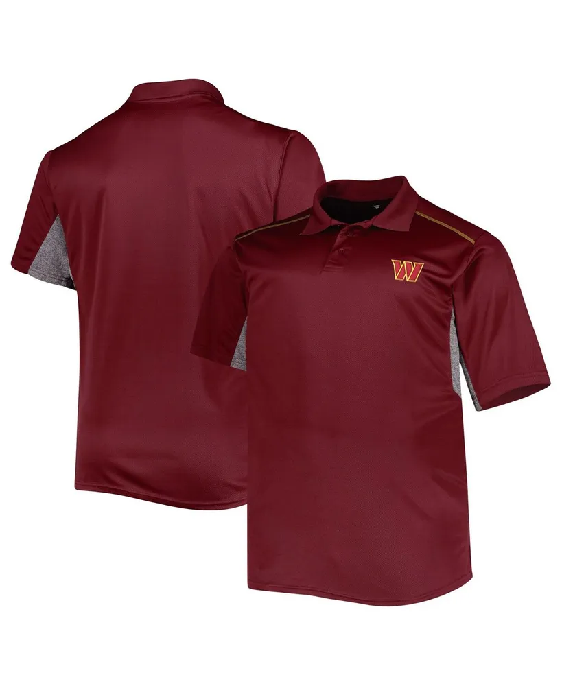 Men's Burgundy Washington Commanders Big and Tall Team Color Polo Shirt