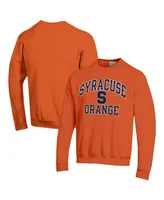 Men's Champion Orange Syracuse High Motor Pullover Sweatshirt