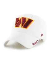 Women's '47 Brand White Washington Commanders Miata Clean Up Adjustable Hat