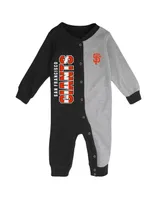 Infant Boys and Girls Black, Gray San Francisco Giants Halftime Sleeper