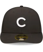 Men's New Era Chicago Cubs Black and White Low Profile 59FIFTY Fitted Hat