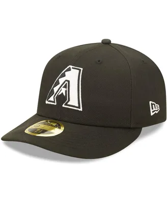Men's New Era Arizona Diamondbacks Black and White Low Profile 59FIFTY Fitted Hat