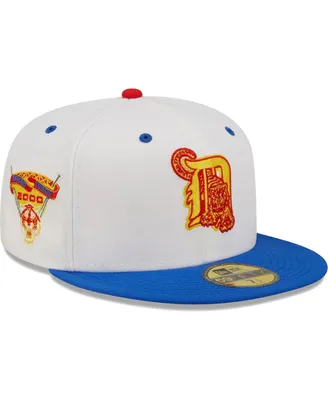 Men's New Era White, Royal Detroit Tigers Inaugural Season At Comerica Park Cherry Lolli 59Fifty Fitted Hat