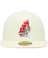 Men's New Era Cream Tampa Bay Buccaneers Chrome Color Dim 59FIFTY Fitted Hat