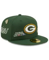 Men's New Era Green Green Bay Packers Historic Champs 59FIFTY Fitted Hat