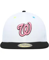 Men's New Era White Washington Nationals 2019 World Series Neon Eye 59FIFTY Fitted Hat