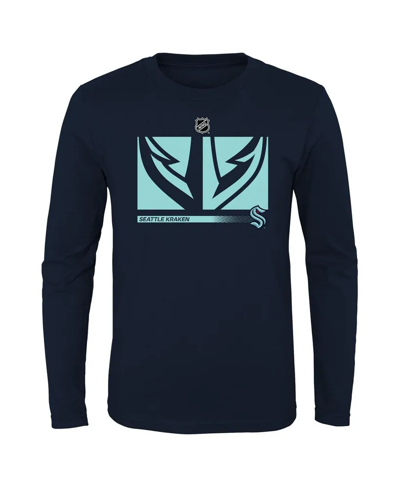 Youth Deep Sea Blue Seattle Kraken Authentic Pro Secondary T-Shirt
