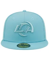 Men's New Era Aqua Los Angeles Rams Color Pack 59FIFTY Fitted Hat