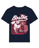 Infant Boys and Girls Navy Boston Red Sox On the Fence T-shirt