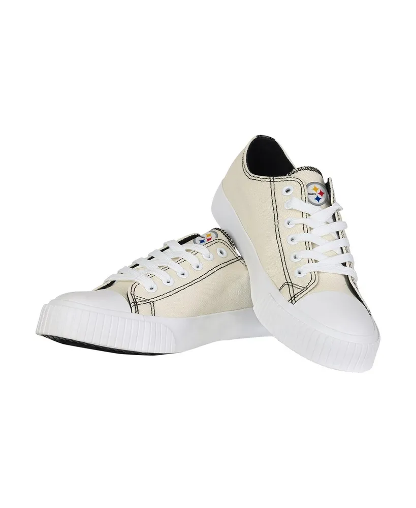 Women's Foco Cream Pittsburgh Steelers Low Top Canvas Shoes