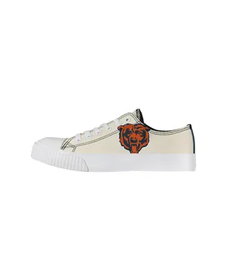 Women's Foco Cream Chicago Bears Low Top Canvas Shoes