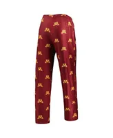 Men's Concepts Sport Maroon Minnesota Golden Gophers Logo Flagship Allover Print Pants