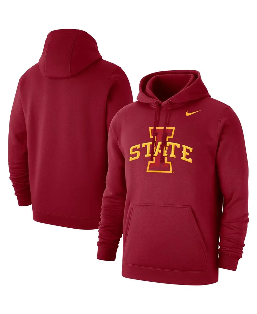 Men's Nike Cardinal Iowa State Cyclones Logo Club Pullover Hoodie