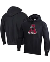 Men's Champion Black Alabama Crimson Tide Vault Logo Reverse Weave Pullover Hoodie