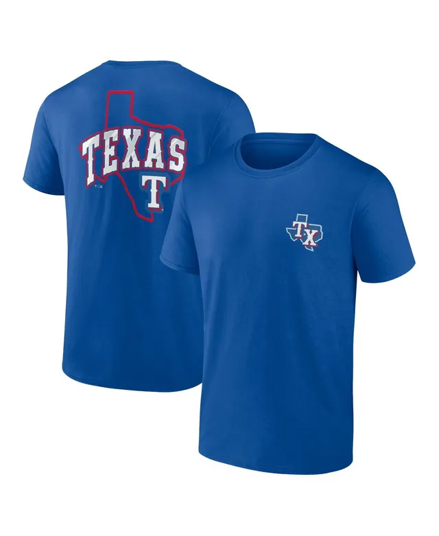 Men's Darius Rucker Collection by Fanatics Royal/Red Texas Rangers Two-Way Ringer Reversible T-Shirt