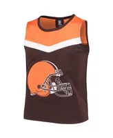 Big Girls Brown, Orange Cleveland Browns Two-Piece Spirit Cheerleader Set