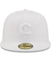 Men's New Era Chicago Cubs White on White 59FIFTY Fitted Hat