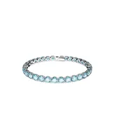 Swarovski Crystal Round Cut Matrix Tennis Bracelet