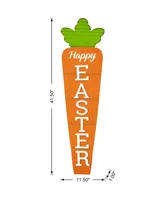 Glitzhome 41.5" H Easter Wooden and Metal Carrot Porch Decor