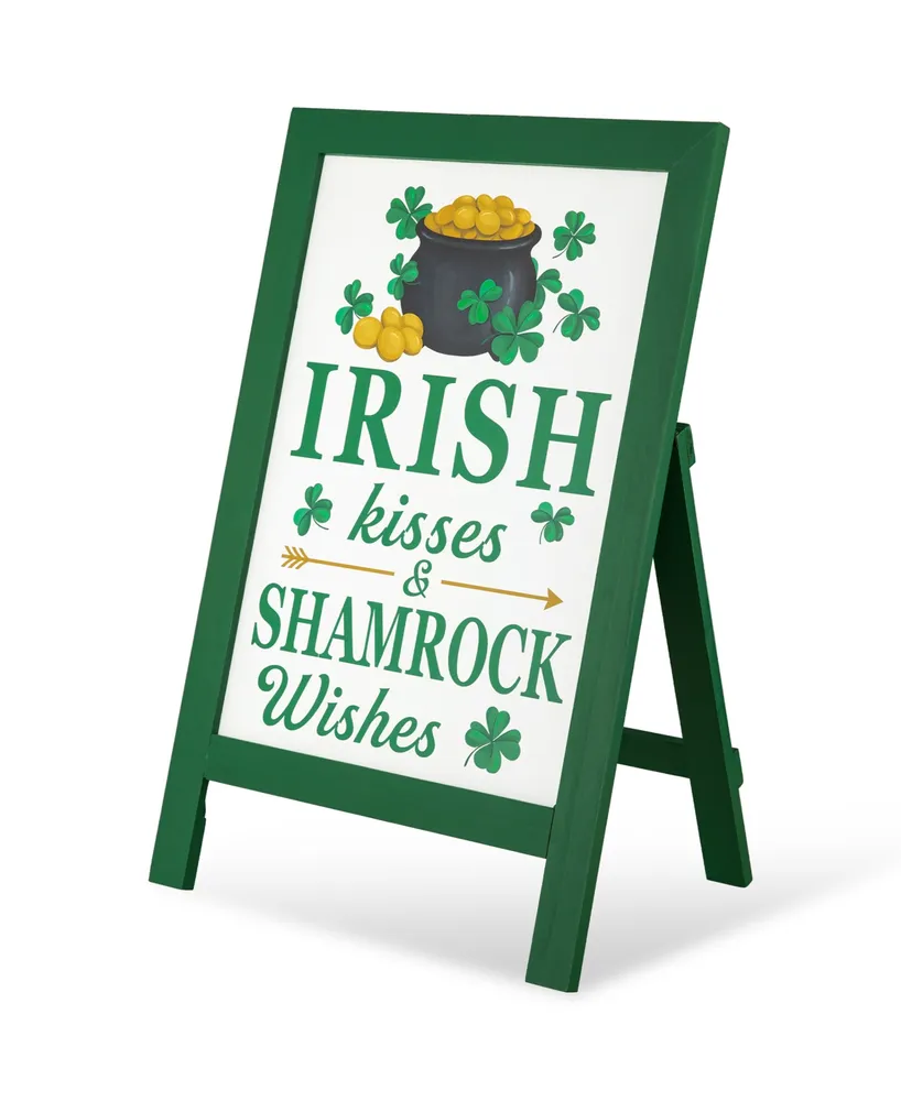 Glitzhome 24" H St. Patrick's Wooden Porch Sign