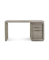 Closeout! Oxford 60" Wood Three-Drawer Single Pedestal Desk