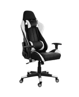 GameFitz Gaming Chair in Black and White Trim