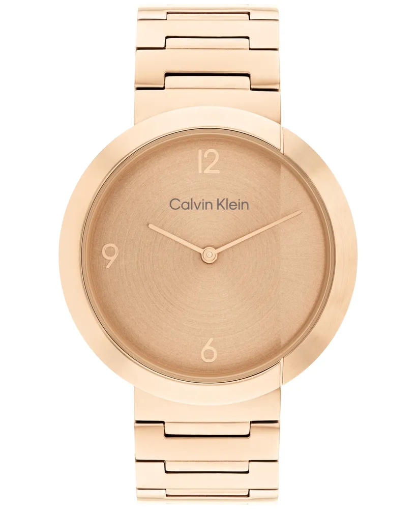 Calvin Klein Women's Carnation Gold-Tone Stainless Steel Bracelet Watch 38mm
