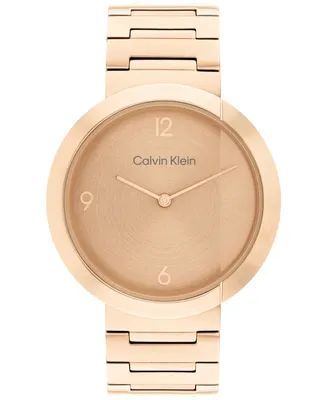 Calvin Klein Women's Carnation Gold-Tone Stainless Steel Bracelet Watch 38mm