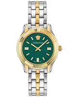 Versace Women's Swiss Greca Time Two Tone Stainless Steel Bracelet Watch 35mm