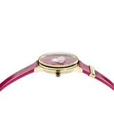 Versace Women's Swiss Medusa Alchemy Pink Leather Strap Watch 38mm