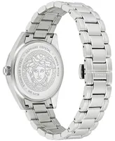 Versace Men's Swiss V-Code Stainless Steel Bracelet Watch 42mm