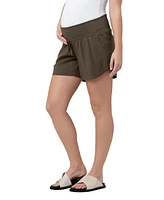 Ripe Maternity Olive Byron Shirred Short