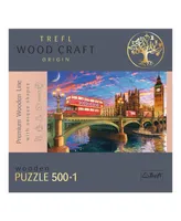 Trefl Wood Craft 501 Piece Wooden Puzzle - Palace of Westminster, Big Ben, London