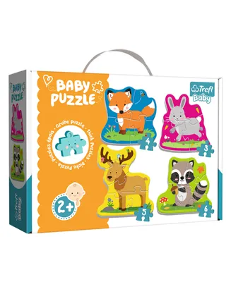 Trefl Baby Classic Puzzle- Forest Animals 18 Piece - 4 in 1 Set