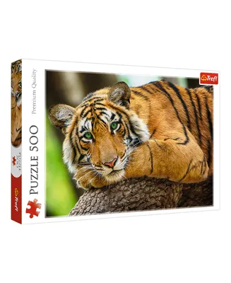 Trefl Red 500 Piece Puzzle- Tiger Portrait