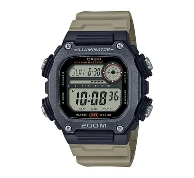 Casio Men's Digital Tan Resin Tan Resin Watch 50.4mm, DW291HX-5AV