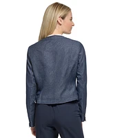 Tommy Hilfiger Women's Crewneck Button-Front Jacket