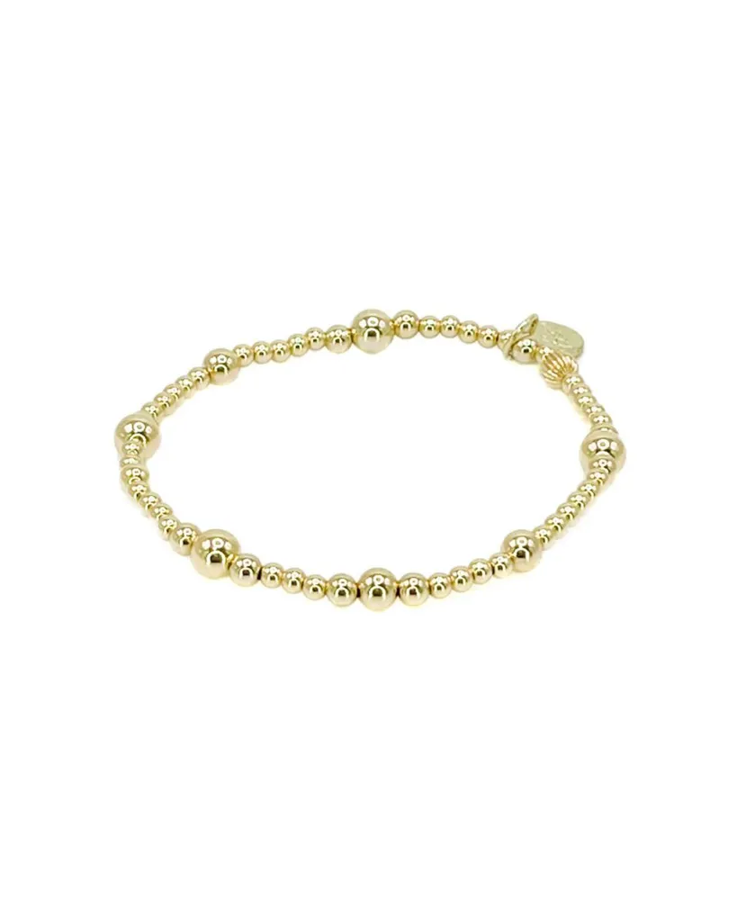 Bowood Lane Non-Tarnishing Gold filled, 3mm, 4mm, 5mm, & 6mm Gold Ball Stretch Bracelet