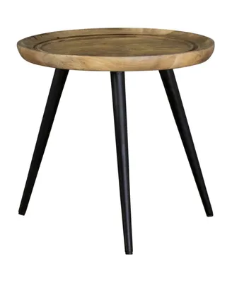 Coaster Home Furnishings 19.5" Iron Round End Table with Trio Legs