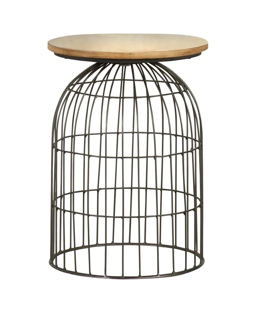 Coaster Home Furnishings Round Accent Table with Bird Cage Base