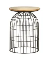 Coaster Home Furnishings Round Accent Table with Bird Cage Base