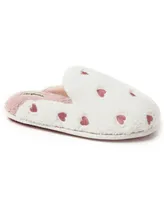 Dearfoams Women's Teddy Heart Scuff