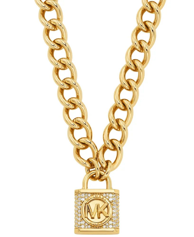 Michael Kors Jewellery Michael Kors Yellow Gold Padlock Premium Necklace -  Necklaces from Faith Jewellers UK