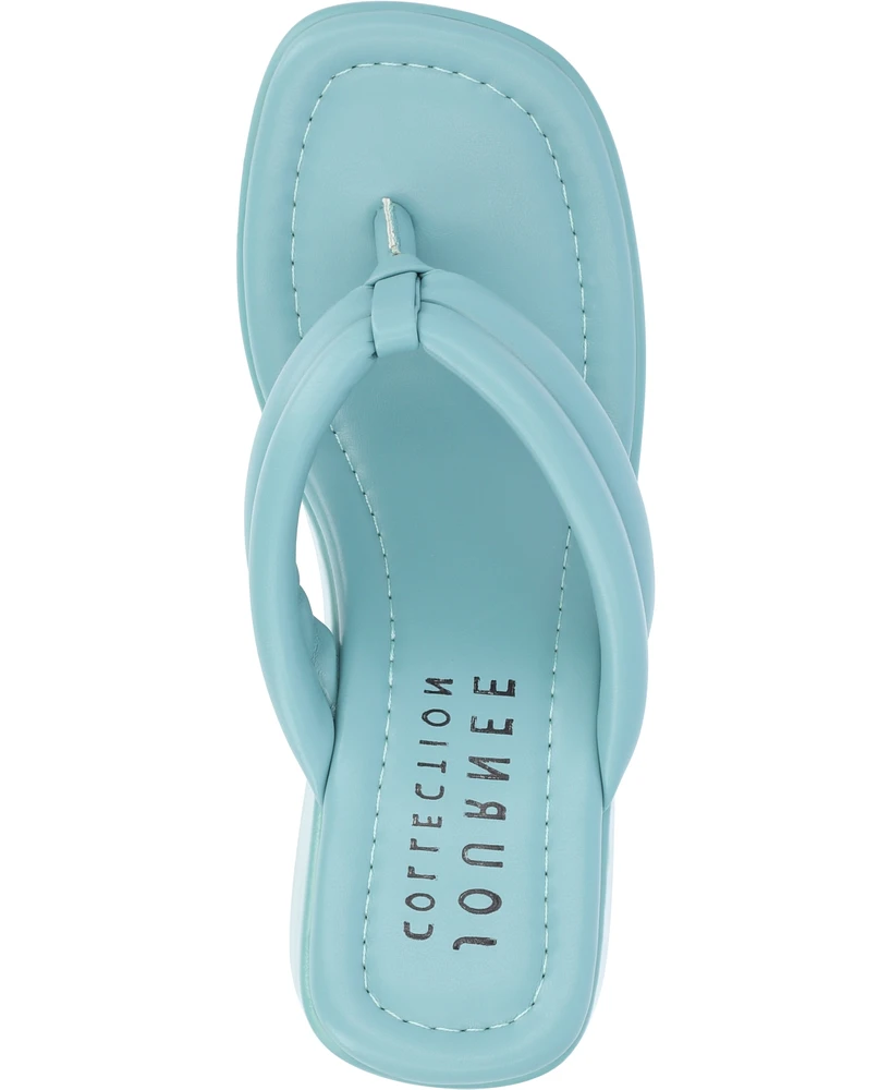 Journee Collection Women's Shareene Platform Wedge Sandals