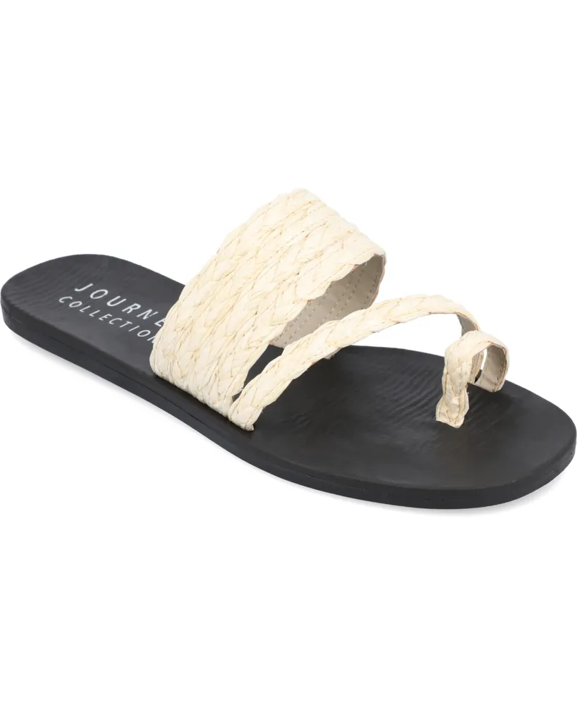 Journee Collection Women's Zindy Raffia Sandals