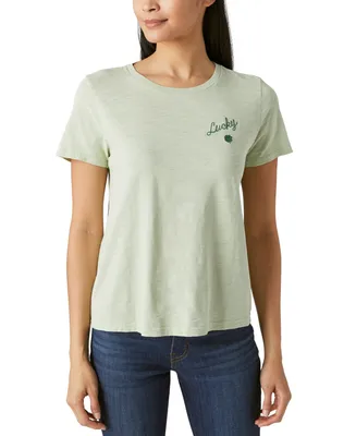 Lucky Brand Women's Cotton Clover T-Shirt