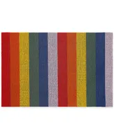 Chilewich Pride Stripe Shag Floor Runner, 24'' x 72''