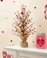 Glitzhome 20" H Valentine's Berry Heart Table Tree