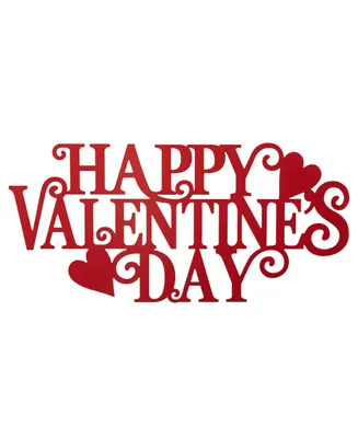 Glitzhome 24" L Metal "Happy Valentine'S Day" Wall Decor